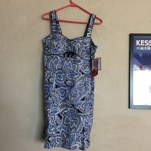 R&K Blue Paisley Dress
